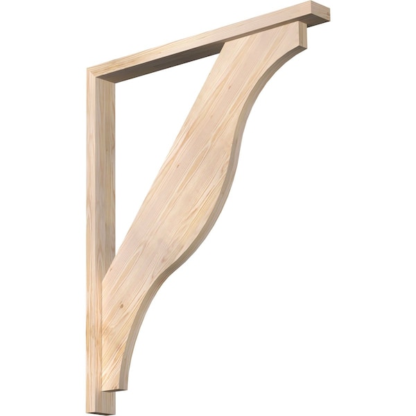 Ekena Millwork Funston Block Smooth Bracket w/ Offset Brace, Douglas Fir, 3 1/2"W x 34"D x 42"H BKT0402X34X42FST05SDF - main